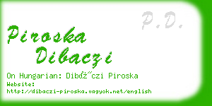 piroska dibaczi business card